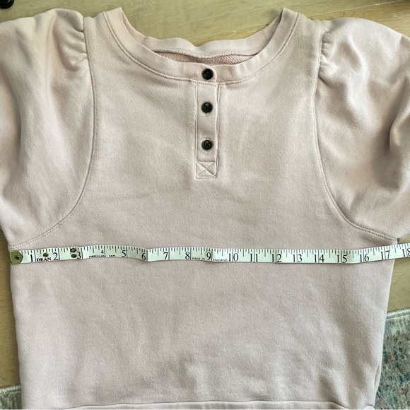 MADEWELL Dusty Pink Button-Up Sweatshirt - Picture 8 of 9